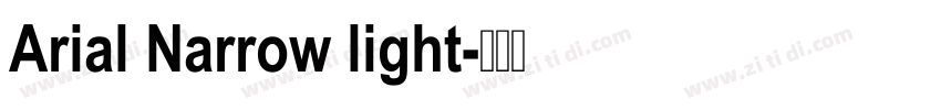 Arial Narrow light字体转换